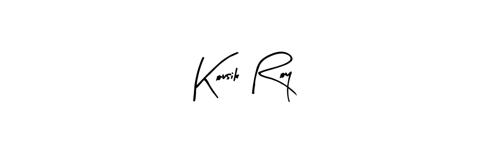 Design your own signature with our free online signature maker. With this signature software, you can create a handwritten (Arty Signature) signature for name Kousik Roy. Kousik Roy signature style 8 images and pictures png