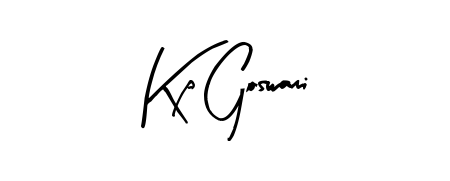 Designed for modern professionals: Kp Goswami name signature crafted with Arty Signature script. Ready for digital PDF workflows. Kp Goswami signature style 8 images and pictures png