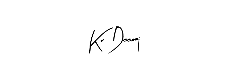 Arty Signature is a professional signature style that is perfect for those who want to add a touch of class to their signature. It is also a great choice for those who want to make their signature more unique. Get Kr Deeoaj name to fancy signature for free. Kr Deeoaj signature style 8 images and pictures png