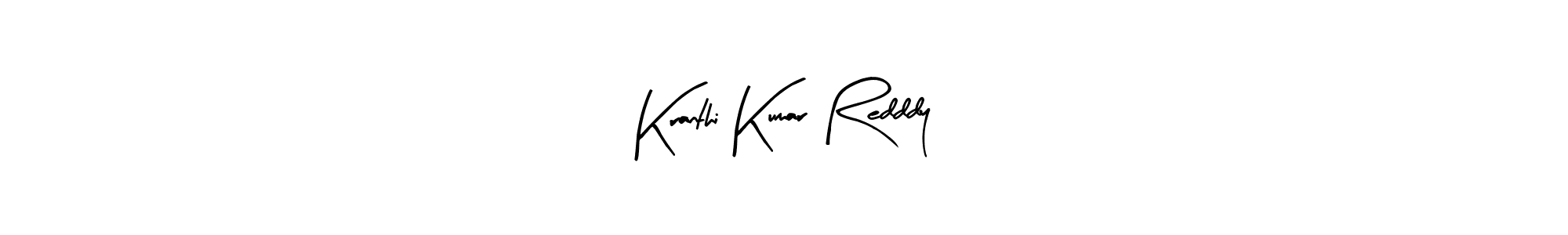 How to make Kranthi Kumar Redddy name signature. Use Arty Signature style for creating short signs online. This is the latest handwritten sign. Kranthi Kumar Redddy signature style 8 images and pictures png