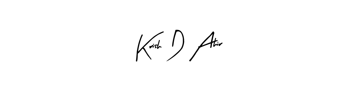 Also we have Krish D Ahir name is the best signature style. Create professional handwritten signature collection using Arty Signature autograph style. Krish D Ahir signature style 8 images and pictures png