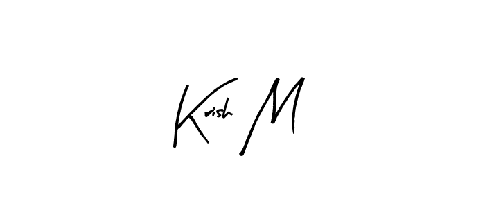 Create a beautiful signature design for name Krish M. With this signature (Arty Signature) fonts, you can make a handwritten signature for free. Krish M signature style 8 images and pictures png