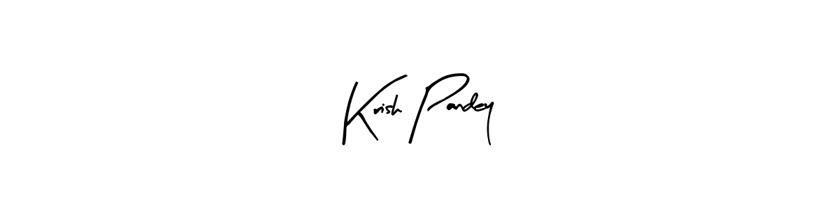 The best way (Arty Signature) to make a short signature is to pick only two or three words in your name. The name Krish Pandey include a total of six letters. For converting this name. Krish Pandey signature style 8 images and pictures png
