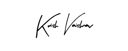 Give your name Krish Vaishnav an exquisite flair with the Arty Signature script font. Ideal for contracts, resumes, and formal letterheads. Krish Vaishnav signature style 8 images and pictures png