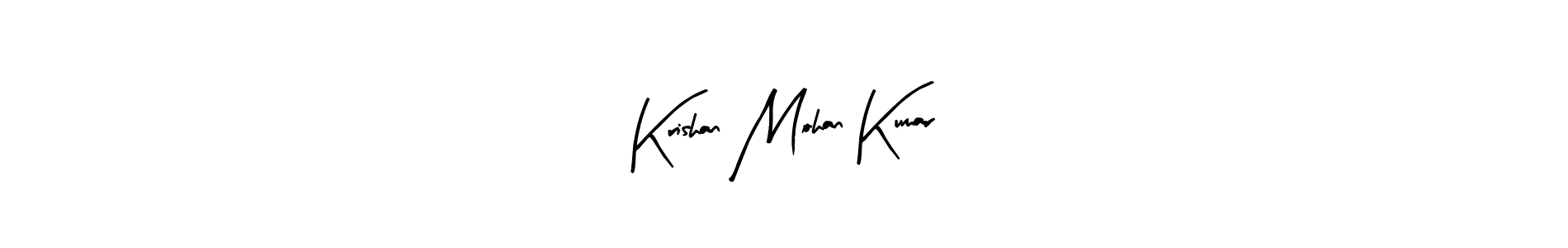 Design your own signature with our free online signature maker. With this signature software, you can create a handwritten (Arty Signature) signature for name Krishan Mohan Kumar. Krishan Mohan Kumar signature style 8 images and pictures png