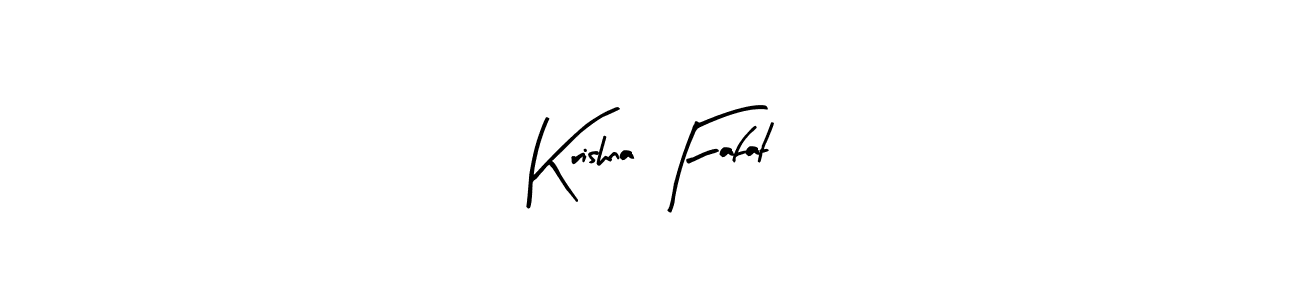 Similarly Arty Signature is the best handwritten signature design. Signature creator online .You can use it as an online autograph creator for name Krishna Fafat. Krishna Fafat signature style 8 images and pictures png