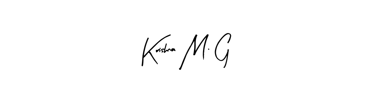 The best way (Arty Signature) to make a short signature is to pick only two or three words in your name. The name Krishna M. G include a total of six letters. For converting this name. Krishna M. G signature style 8 images and pictures png