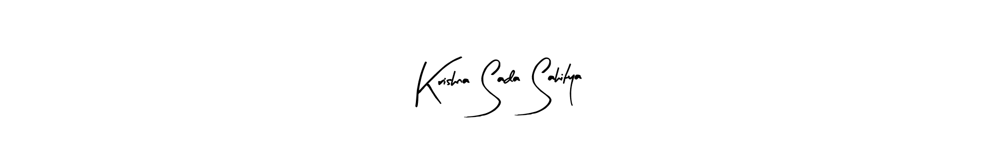 Similarly Arty Signature is the best handwritten signature design. Signature creator online .You can use it as an online autograph creator for name Krishna Sada Sahitya. Krishna Sada Sahitya signature style 8 images and pictures png