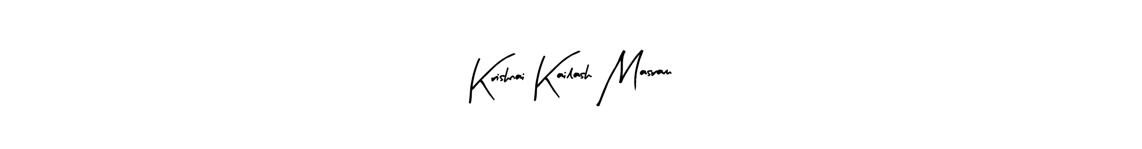 Make a beautiful signature design for name Krishnai Kailash Masram. With this signature (Arty Signature) style, you can create a handwritten signature for free. Krishnai Kailash Masram signature style 8 images and pictures png