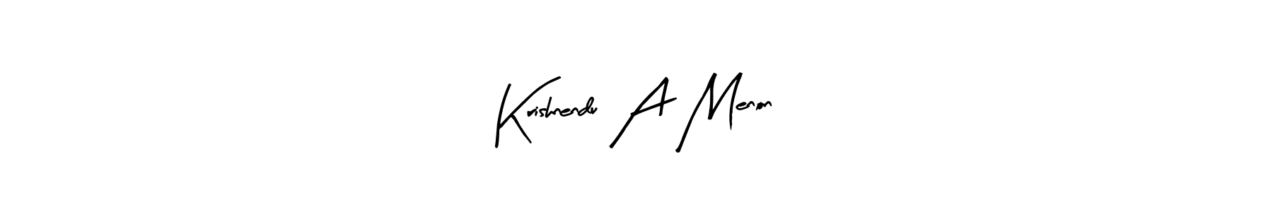 Use a signature maker to create a handwritten signature online. With this signature software, you can design (Arty Signature) your own signature for name Krishnendu A Menon. Krishnendu A Menon signature style 8 images and pictures png