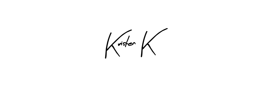 Similarly Arty Signature is the best handwritten signature design. Signature creator online .You can use it as an online autograph creator for name Kristen K. Kristen K signature style 8 images and pictures png