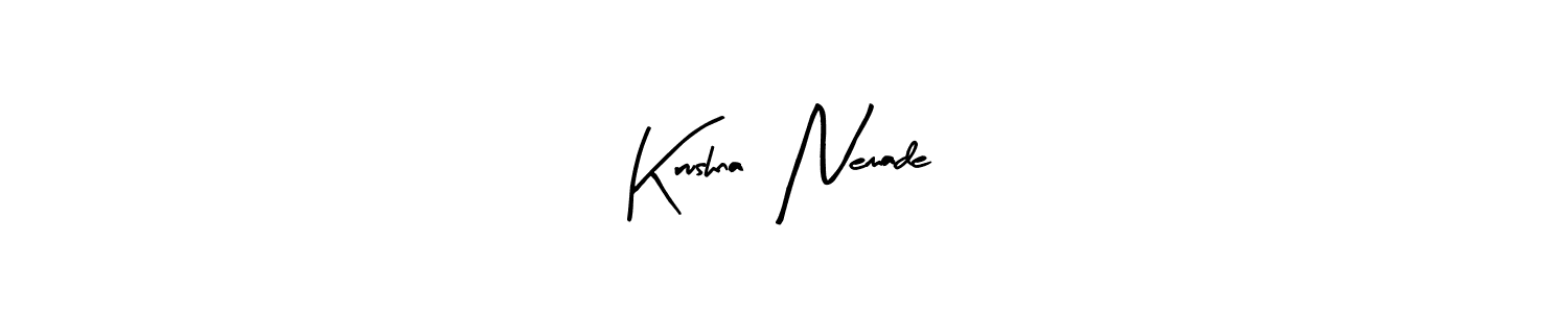 Design your own signature with our free online signature maker. With this signature software, you can create a handwritten (Arty Signature) signature for name Krushna  Nemade. Krushna  Nemade signature style 8 images and pictures png