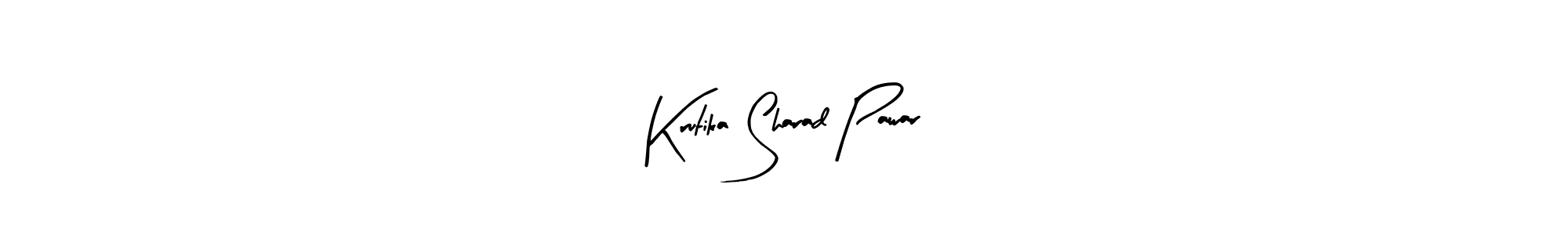 The best way (Arty Signature) to make a short signature is to pick only two or three words in your name. The name Krutika Sharad Pawar include a total of six letters. For converting this name. Krutika Sharad Pawar signature style 8 images and pictures png