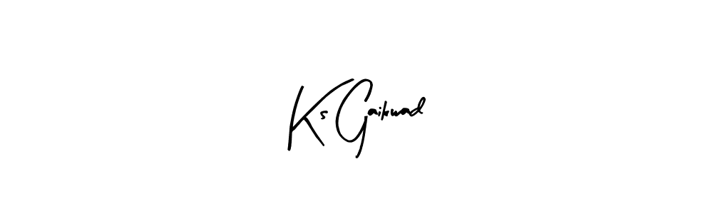 How to make Ks Gaikwad name signature. Use Arty Signature style for creating short signs online. This is the latest handwritten sign. Ks Gaikwad signature style 8 images and pictures png