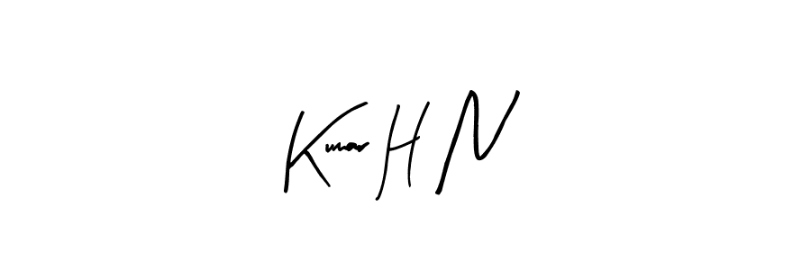 Create a beautiful signature design for name Kumar H N. With this signature (Arty Signature) fonts, you can make a handwritten signature for free. Kumar H N signature style 8 images and pictures png