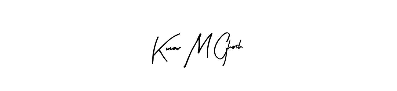 Design your own signature with our free online signature maker. With this signature software, you can create a handwritten (Arty Signature) signature for name Kumar M Ghosh. Kumar M Ghosh signature style 8 images and pictures png