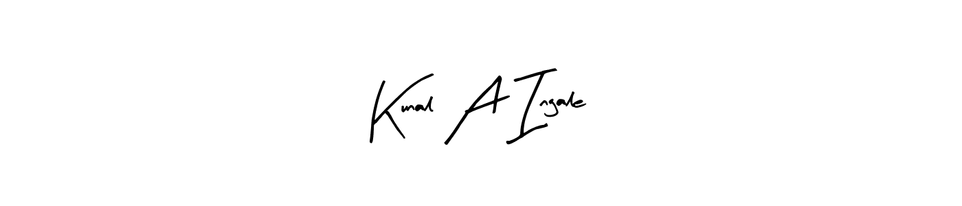 The best way (Arty Signature) to make a short signature is to pick only two or three words in your name. The name Kunal A Ingale include a total of six letters. For converting this name. Kunal A Ingale signature style 8 images and pictures png