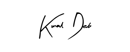 How to make Kunal Deb name signature. Use Arty Signature style for creating short signs online. This is the latest handwritten sign. Kunal Deb signature style 8 images and pictures png