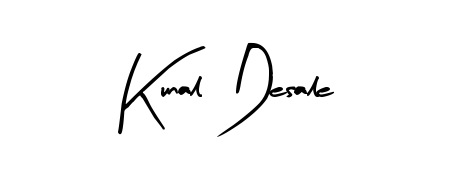 Achieve flawless digital penmanship with Kunal Desale name in Arty Signature font. The perfect tool for creating online signatures. Kunal Desale signature style 8 images and pictures png