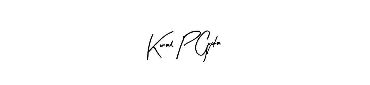 Make a beautiful signature design for name Kunal P Gupta. With this signature (Arty Signature) style, you can create a handwritten signature for free. Kunal P Gupta signature style 8 images and pictures png