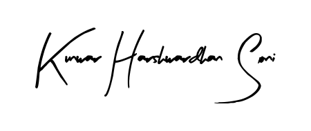 The Arty Signature typeface gives name Kunwar Harshwardhan Soni a refined look. Suitable for certificates, diplomas, and official verification. Kunwar Harshwardhan Soni signature style 8 images and pictures png
