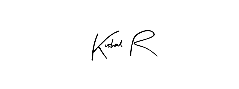 You should practise on your own different ways (Arty Signature) to write your name (Kushal R) in signature. don't let someone else do it for you. Kushal R signature style 8 images and pictures png