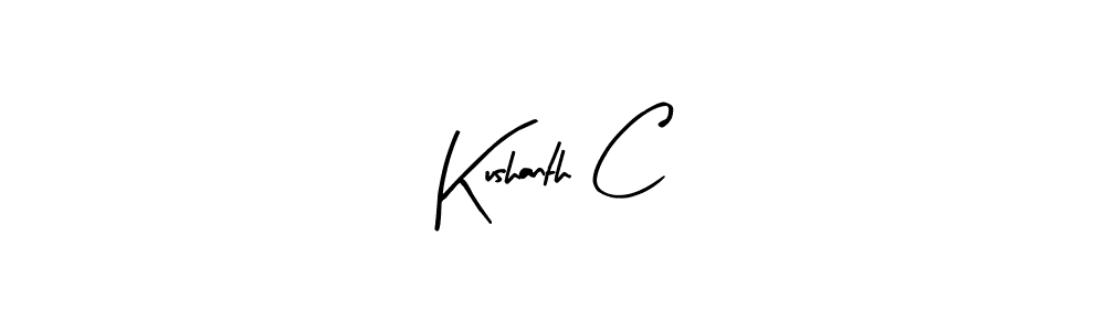 How to make Kushanth C name signature. Use Arty Signature style for creating short signs online. This is the latest handwritten sign. Kushanth C signature style 8 images and pictures png