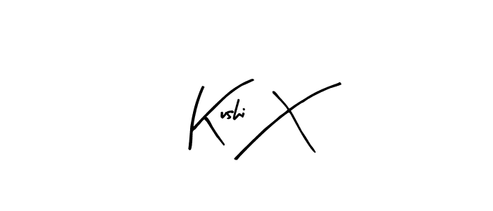 Kushi X stylish signature style. Best Handwritten Sign (Arty Signature) for my name. Handwritten Signature Collection Ideas for my name Kushi X. Kushi X signature style 8 images and pictures png
