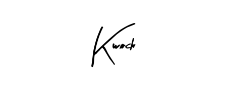 The Arty Signature signature style provides a bold statement for name Kwock. Designed for business owners, executives, and leaders. Kwock signature style 8 images and pictures png