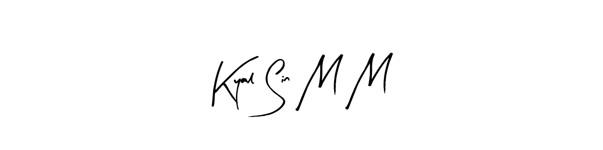 Make a beautiful signature design for name Kyal Sin M M. With this signature (Arty Signature) style, you can create a handwritten signature for free. Kyal Sin M M signature style 8 images and pictures png