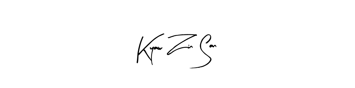 You should practise on your own different ways (Arty Signature) to write your name (Kyaw Zin San) in signature. don't let someone else do it for you. Kyaw Zin San signature style 8 images and pictures png