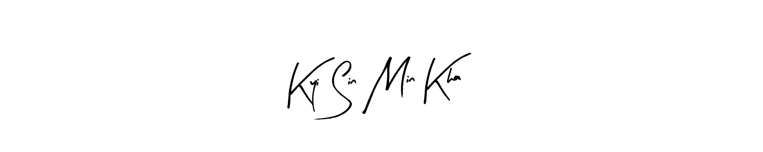 if you are searching for the best signature style for your name Kyi Sin Min Kha. so please give up your signature search. here we have designed multiple signature styles  using Arty Signature. Kyi Sin Min Kha signature style 8 images and pictures png