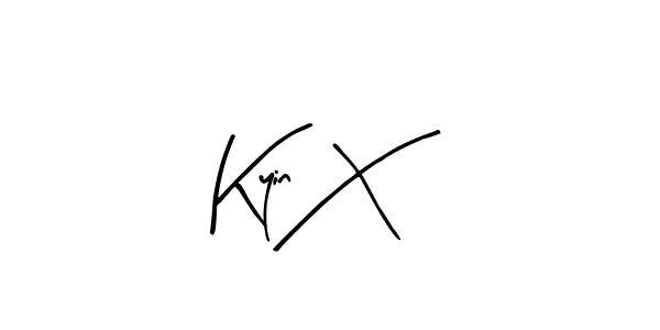 Use a signature maker to create a handwritten signature online. With this signature software, you can design (Arty Signature) your own signature for name Kyin X. Kyin X signature style 8 images and pictures png