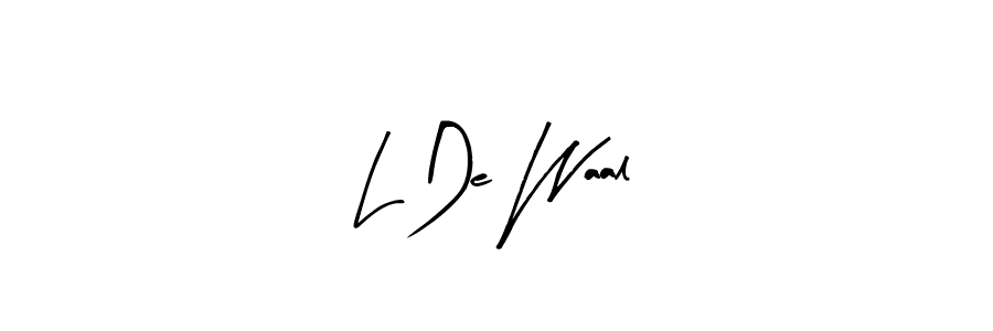 Create a beautiful signature design for name L De Waal. With this signature (Arty Signature) fonts, you can make a handwritten signature for free. L De Waal signature style 8 images and pictures png