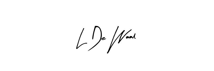 Best and Professional Signature Style for L De Waal. Arty Signature Best Signature Style Collection. L De Waal signature style 8 images and pictures png