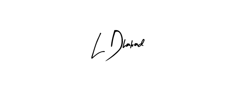 Similarly Arty Signature is the best handwritten signature design. Signature creator online .You can use it as an online autograph creator for name L Dhakad. L Dhakad signature style 8 images and pictures png