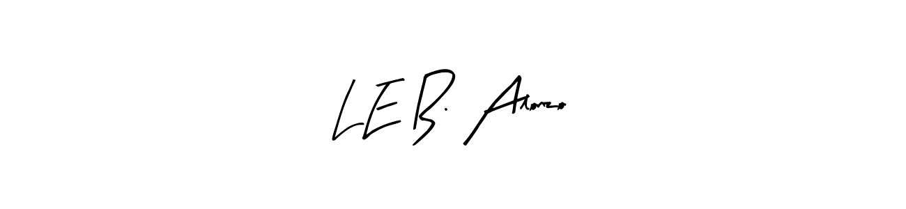 Make a beautiful signature design for name L E B. Alonzo. With this signature (Arty Signature) style, you can create a handwritten signature for free. L E B. Alonzo signature style 8 images and pictures png