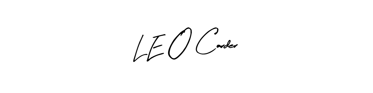 Make a beautiful signature design for name L E O Carder. With this signature (Arty Signature) style, you can create a handwritten signature for free. L E O Carder signature style 8 images and pictures png