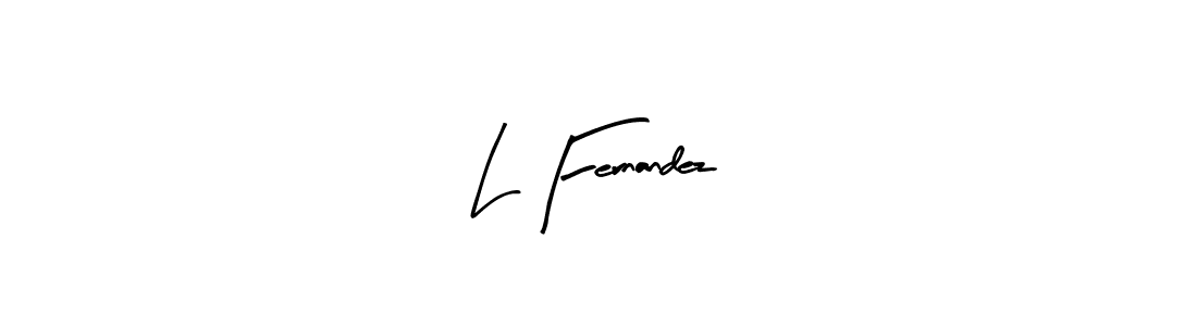 Create a beautiful signature design for name L Fernandez. With this signature (Arty Signature) fonts, you can make a handwritten signature for free. L Fernandez signature style 8 images and pictures png