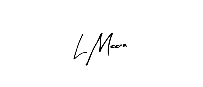 Arty Signature is a professional signature style that is perfect for those who want to add a touch of class to their signature. It is also a great choice for those who want to make their signature more unique. Get L Meena name to fancy signature for free. L Meena signature style 8 images and pictures png