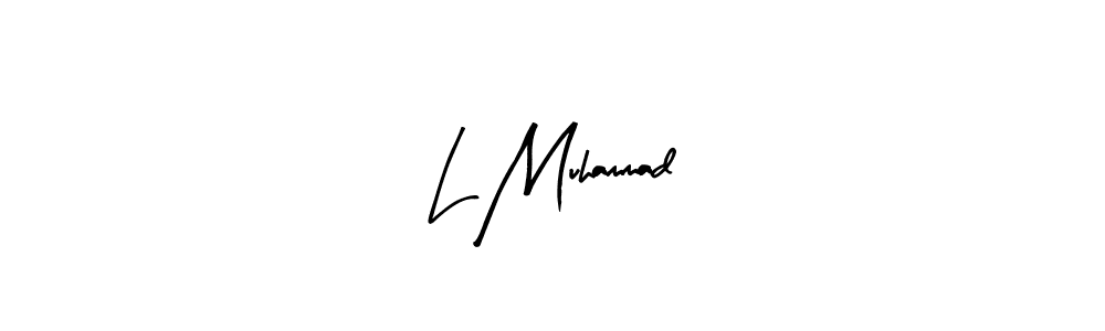 Arty Signature is a professional signature style that is perfect for those who want to add a touch of class to their signature. It is also a great choice for those who want to make their signature more unique. Get L Muhammad name to fancy signature for free. L Muhammad signature style 8 images and pictures png
