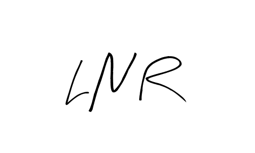 The best way (Arty Signature) to make a short signature is to pick only two or three words in your name. The name L N R include a total of six letters. For converting this name. L N R signature style 8 images and pictures png