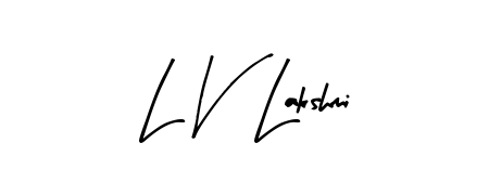 Get an exclusive digital autograph for L V  Lakshmi. The Arty Signature typeface captures the charm of real penmanship on paper. L V  Lakshmi signature style 8 images and pictures png