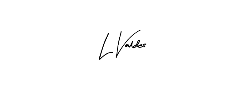 Arty Signature is a professional signature style that is perfect for those who want to add a touch of class to their signature. It is also a great choice for those who want to make their signature more unique. Get L Valdes name to fancy signature for free. L Valdes signature style 8 images and pictures png