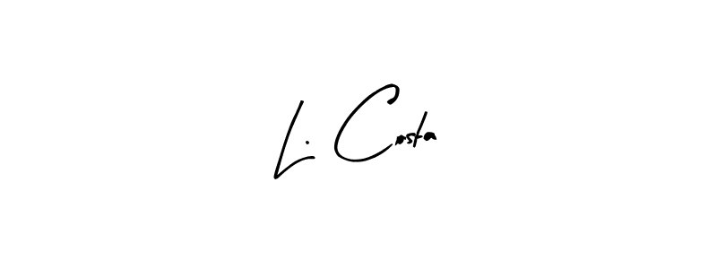 Make a short L. Costa signature style. Manage your documents anywhere anytime using Arty Signature. Create and add eSignatures, submit forms, share and send files easily. L. Costa signature style 8 images and pictures png