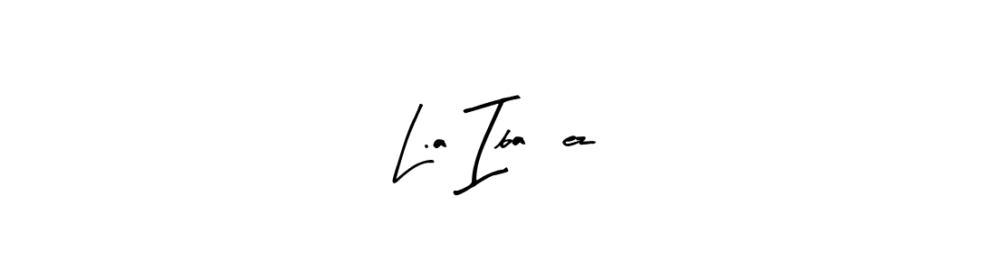 The best way (Arty Signature) to make a short signature is to pick only two or three words in your name. The name L.a Ibañez include a total of six letters. For converting this name. L.a Ibañez signature style 8 images and pictures png