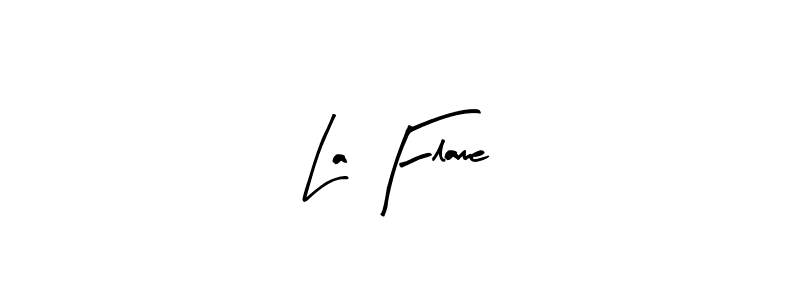 La Flame stylish signature style. Best Handwritten Sign (Arty Signature) for my name. Handwritten Signature Collection Ideas for my name La Flame. La Flame signature style 8 images and pictures png