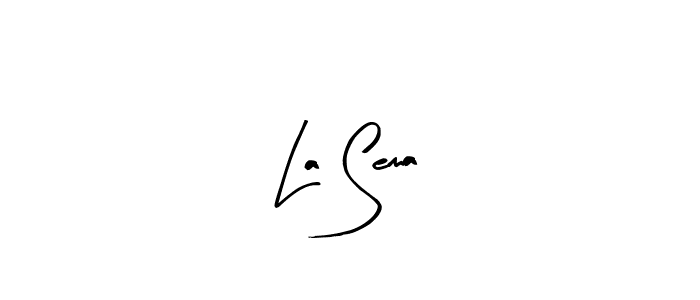 Arty Signature is a professional signature style that is perfect for those who want to add a touch of class to their signature. It is also a great choice for those who want to make their signature more unique. Get La Sema name to fancy signature for free. La Sema signature style 8 images and pictures png