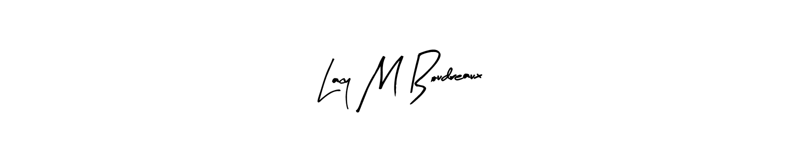 How to make Lacy M Boudreaux name signature. Use Arty Signature style for creating short signs online. This is the latest handwritten sign. Lacy M Boudreaux signature style 8 images and pictures png