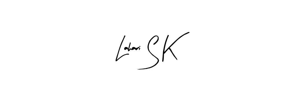 if you are searching for the best signature style for your name Lahari S K. so please give up your signature search. here we have designed multiple signature styles  using Arty Signature. Lahari S K signature style 8 images and pictures png